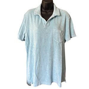 Orlebar Brown Terry Cloth Light Blue Men's Shirt